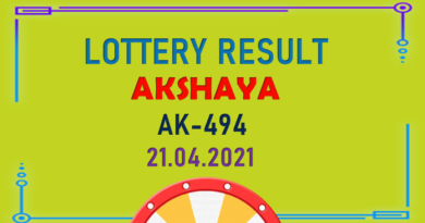 Kerala Lottery Result Akshaya AK-494 21.04.2021